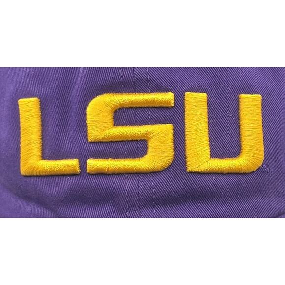 LSU Tigers NCAA Nike Team Strapback Hat Purple Hook and Loop Dad Cap Adult - Picture 2 of 11